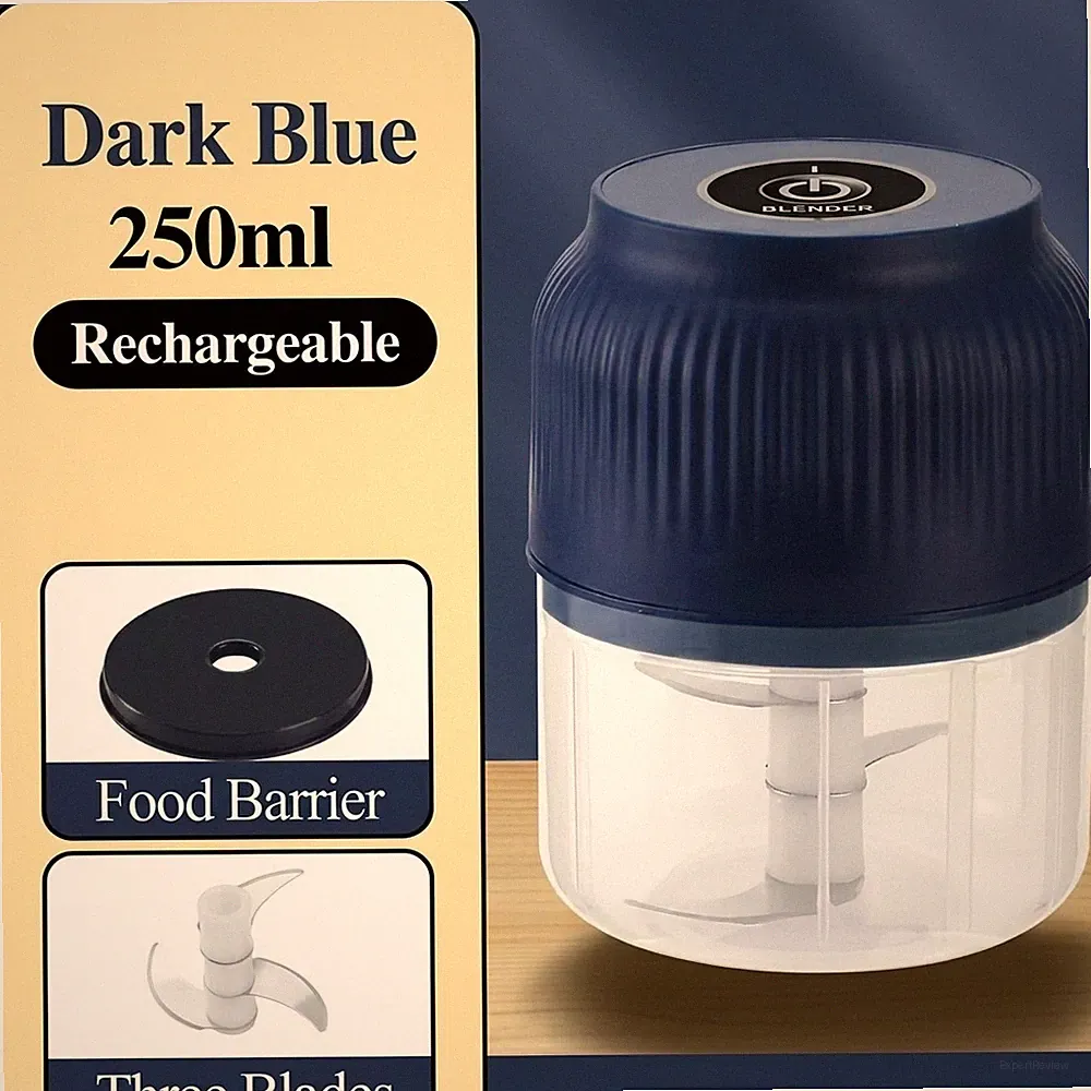 Mini Electric Garlic Chopper 250ml USB Rechargeable Wireless Food Processor Vege