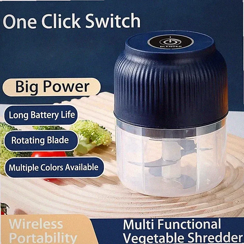 Mini Electric Garlic Chopper Wireless Vegetable Cutter Food Processor Portable M