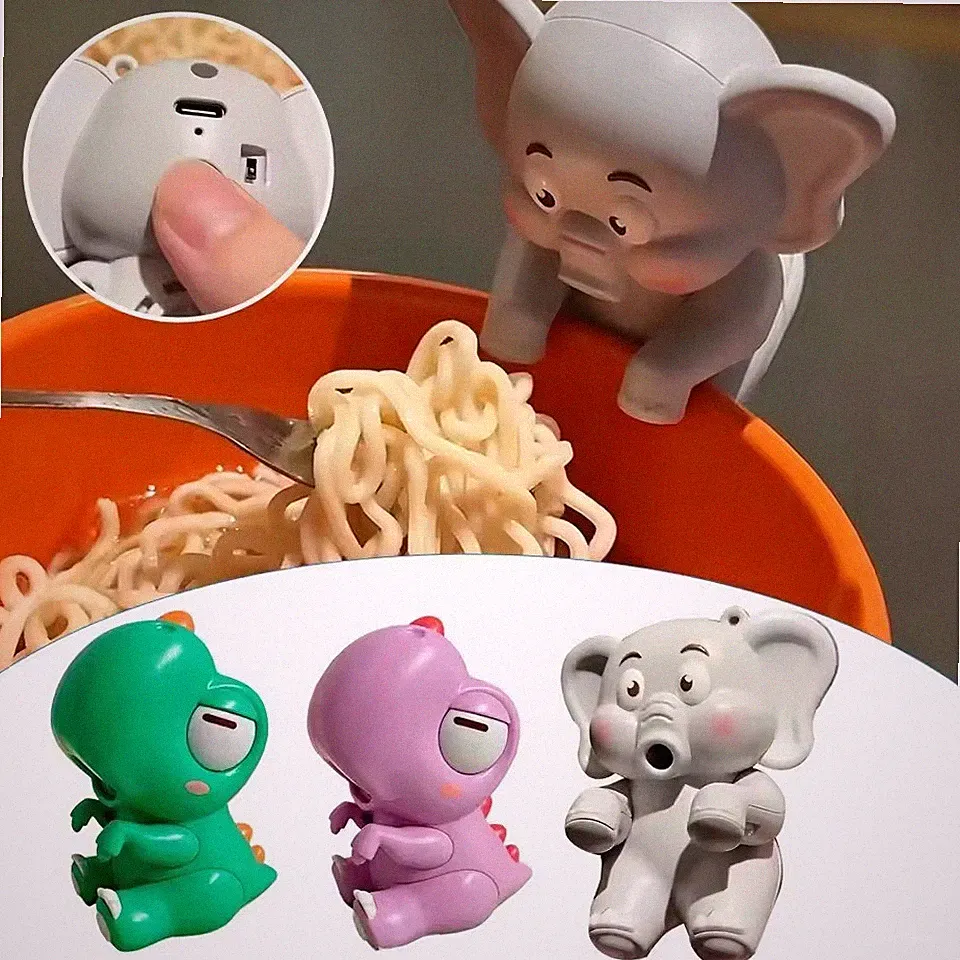 Mini Elephant Clip-On Food Cooling Fan USB Rechargeable Hands-Free Baby Feeder