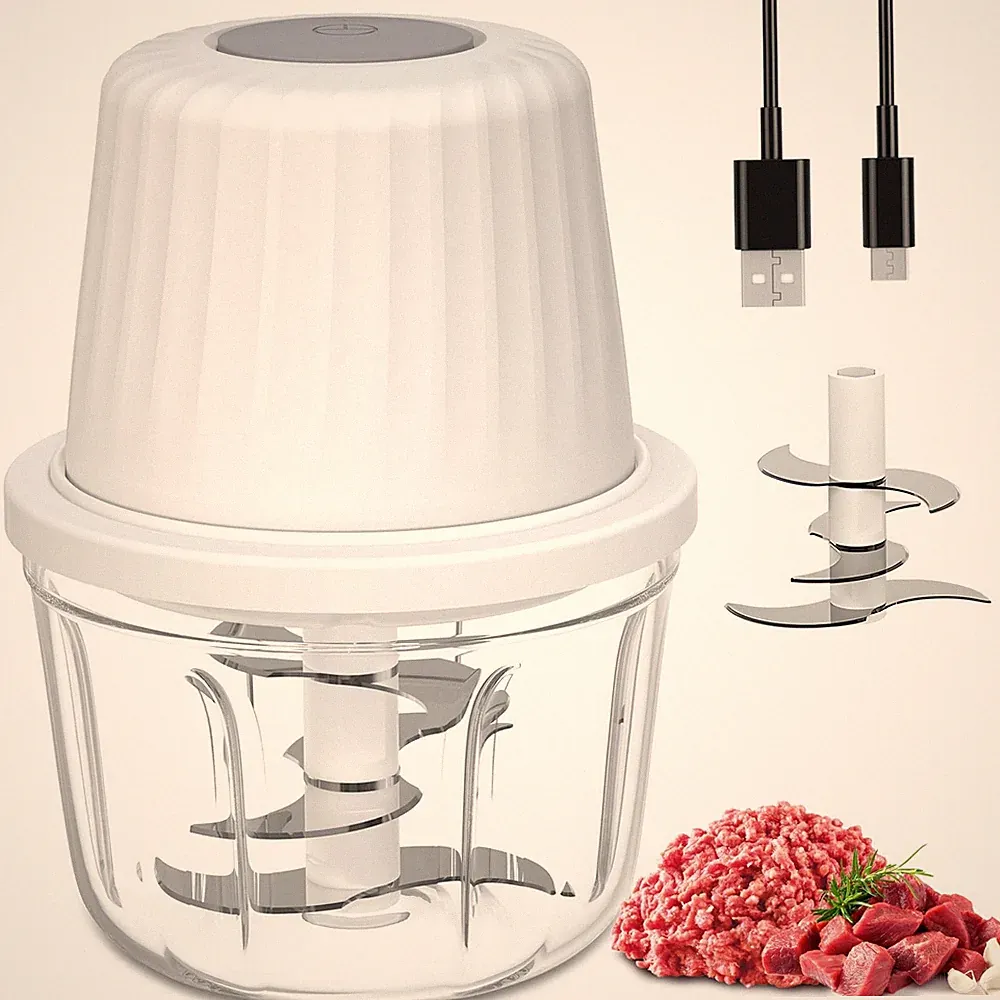 Mini Food Chopper Cordless, 400ml Small Food Processor 1.6Cup, Battery USB-C...