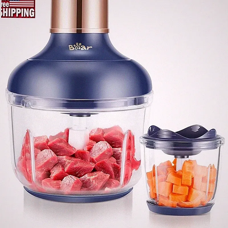 Mini Food Processor 2.5 Cup 8 Cup Combo Adjustable Speed Stainless Steel Blades