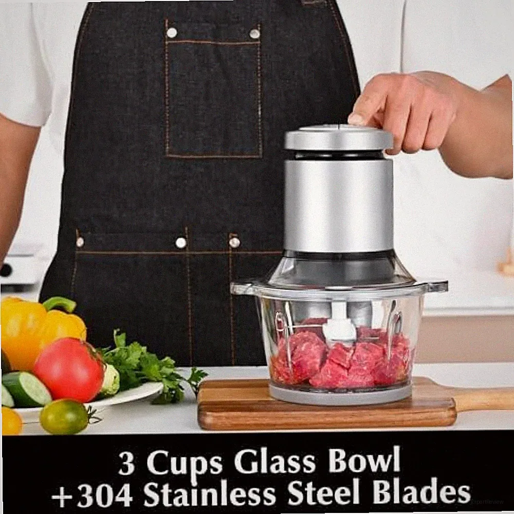 Mini Food Processor, 400W Powerful Mini Chopper with a 3-Cup Bowl and S-Blade