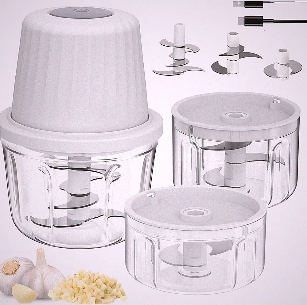 Mini Food Processor Cordless Set with Multiple 3*(400Ml+250Ml+100Ml)