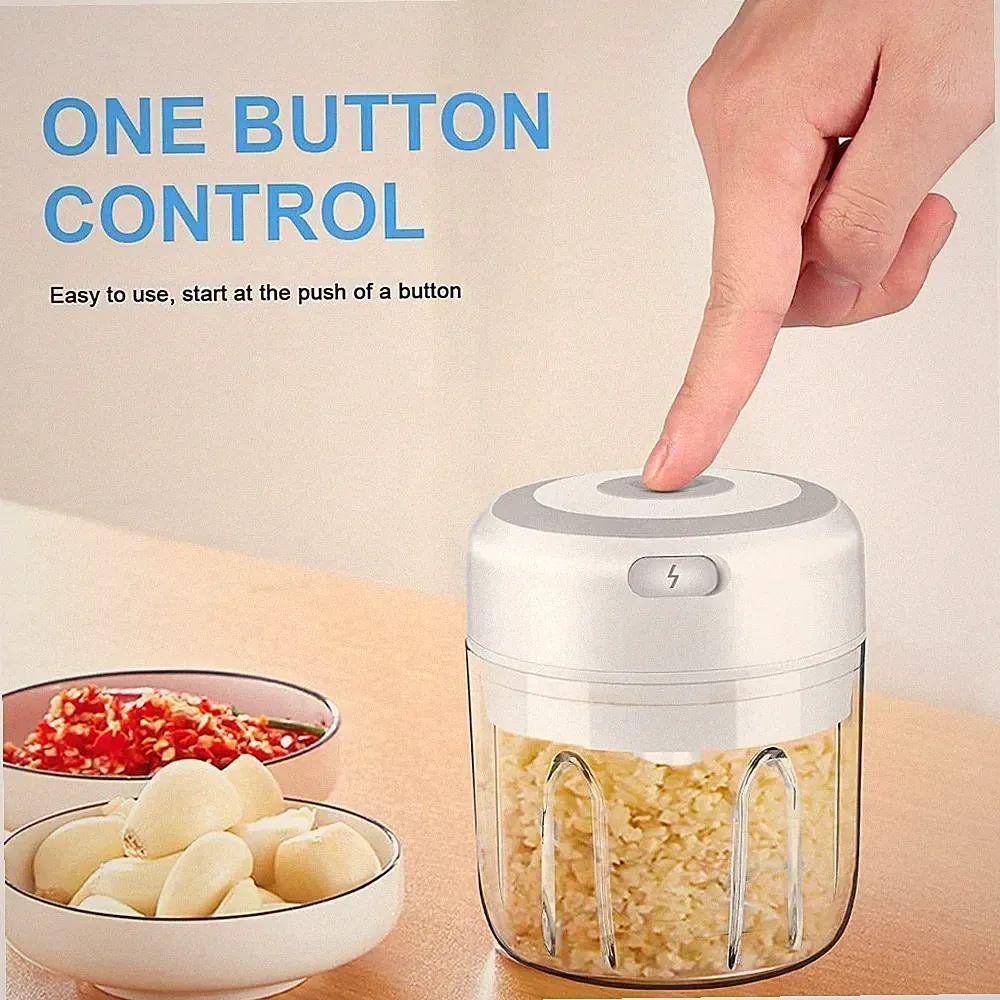 Mini Food Processor, Vegetable Garlic Chopper, USB Meat Grinder, Rechargeable US