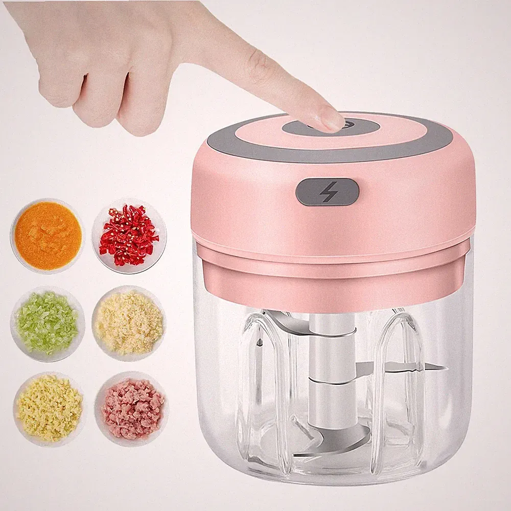 Mini Garlic Chopper, 250ML USB Food Chopper Mincer, Vegetable Onion Portable...