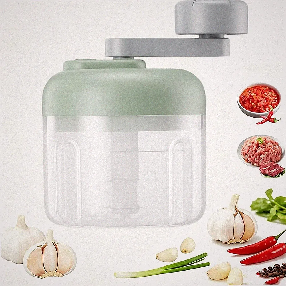 Mini Hand Crank Vegetable Chopper, Handheld Food Chopper