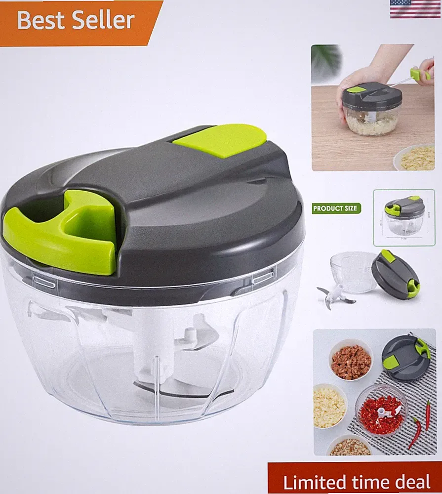Mini Manual Food Processor, Vegetable Garlic Chopper, Carrots, and Fruits