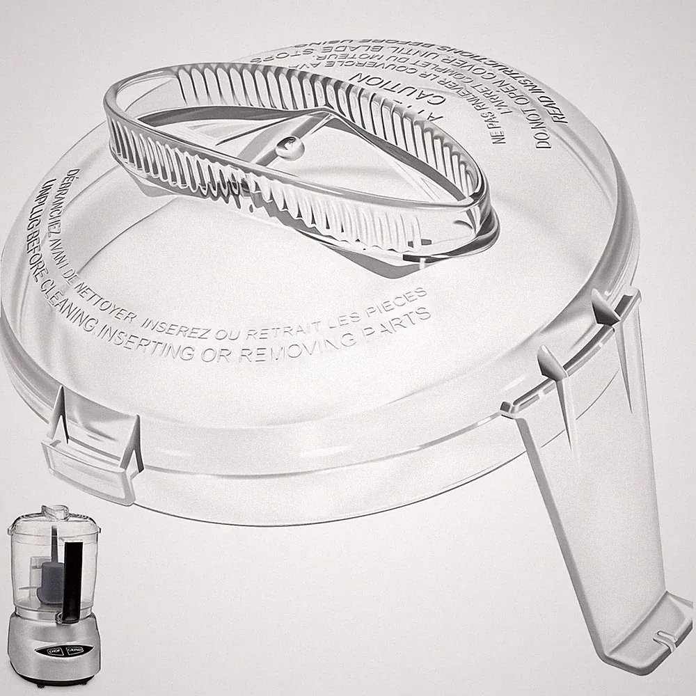 Mini Prep Plus Food Processor lid 4 Cup, transparent