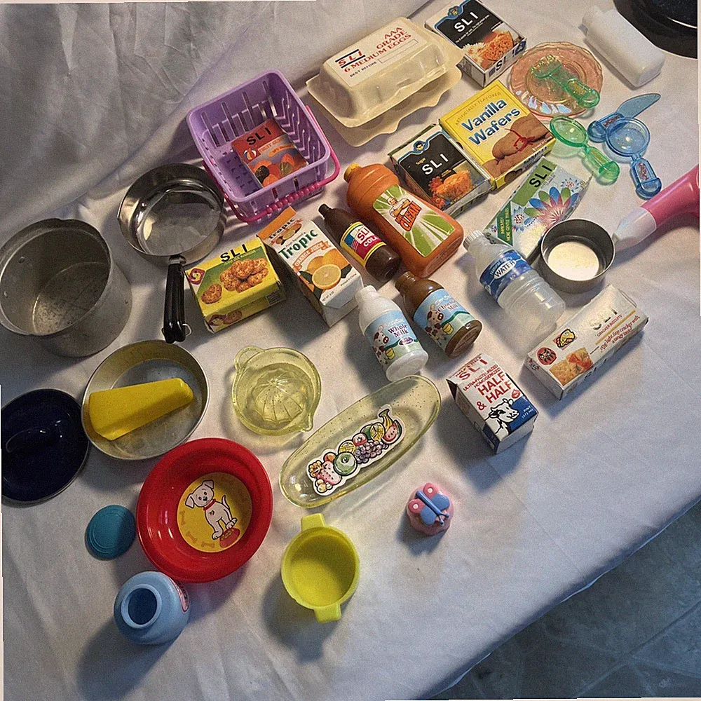 Mixed Mini Brands Lot Of 35 Food Toys Retro W/ Pots Baby Doll Items