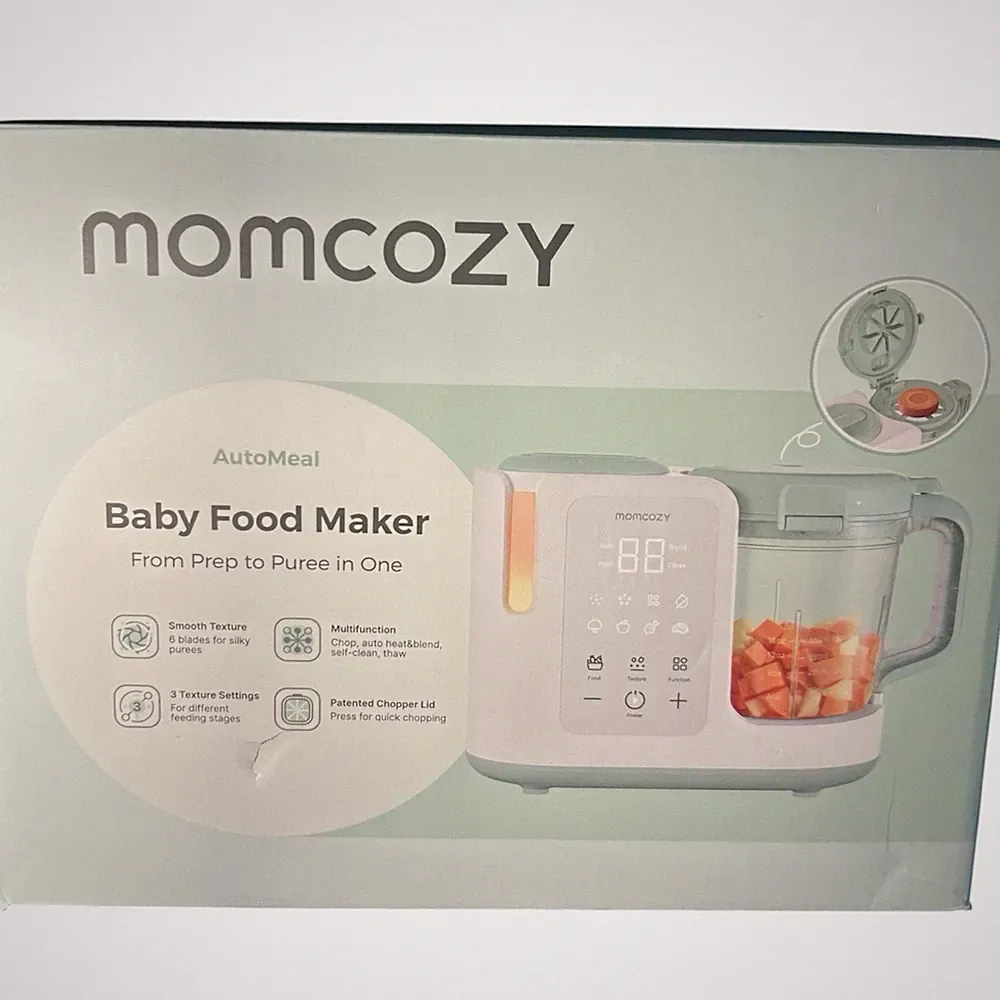 Momcozy AutoMeal Baby Food Maker One-Step Auto Steam & Blend Food Processor -New