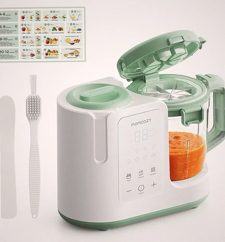 Momcozy Baby Food Maker Blender & Steamer 15oz Auto Steam & Blend Auto Clean