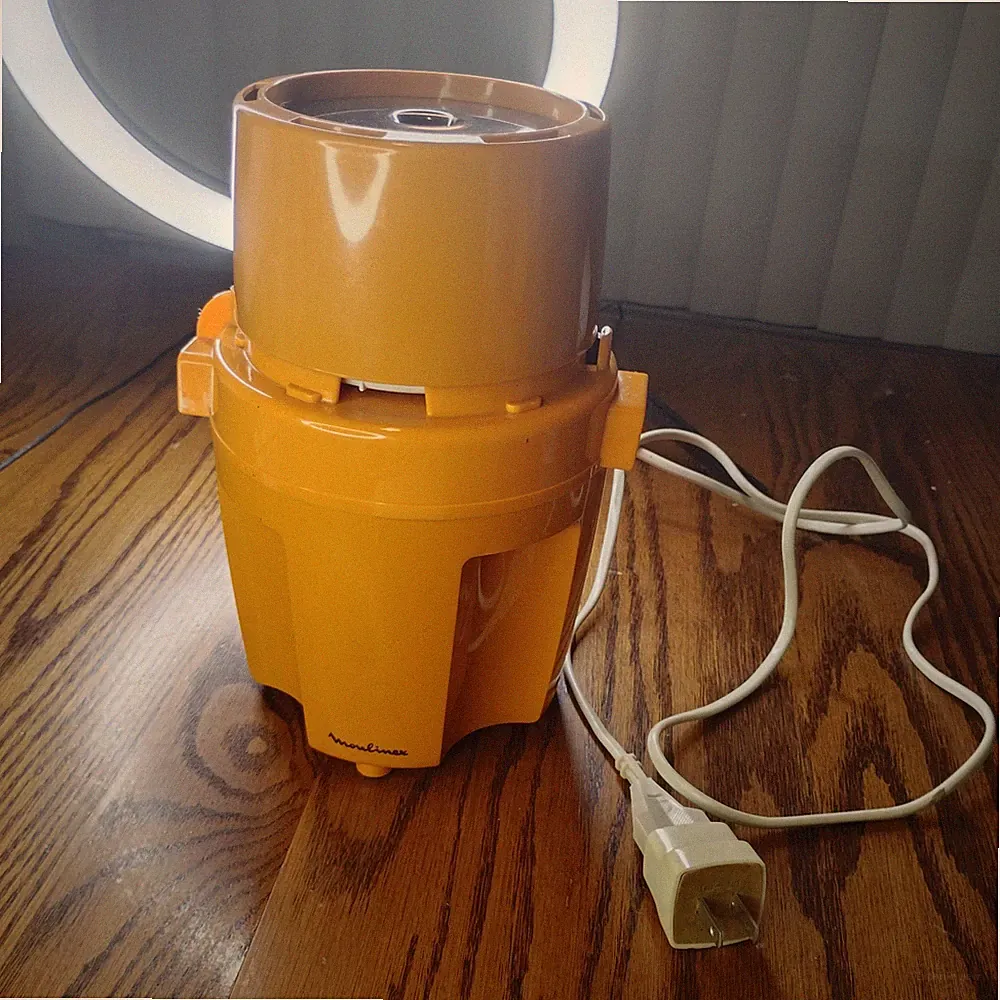 Moulinex Moulinette 320 Food Chopper Orange France Vintage Tested & Working