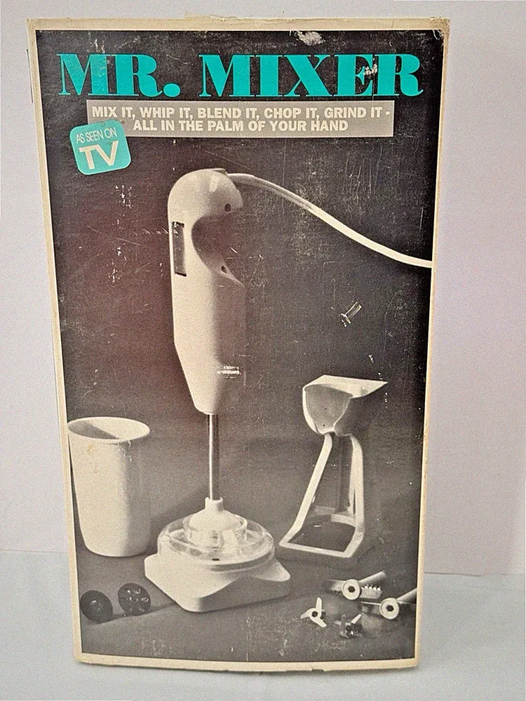 Mr Mixer Hand Held Blender Mixer Chopper Grinder Whip Food Processor w Cup NEW