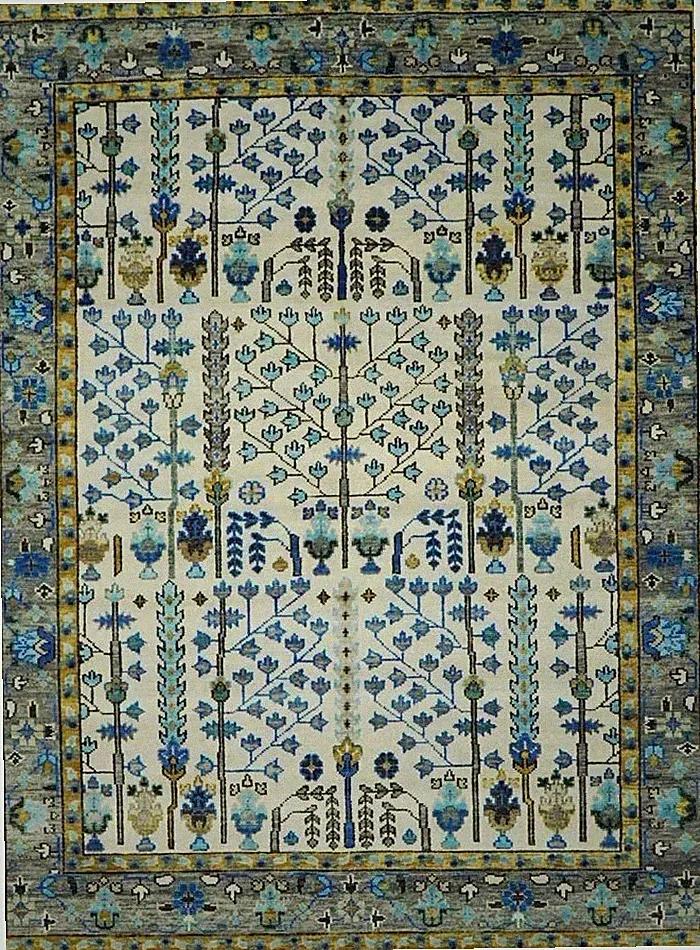 Multi Color Multi Sizes Wool Rug Hand Knotted Traditional Tree of Life Area Rug