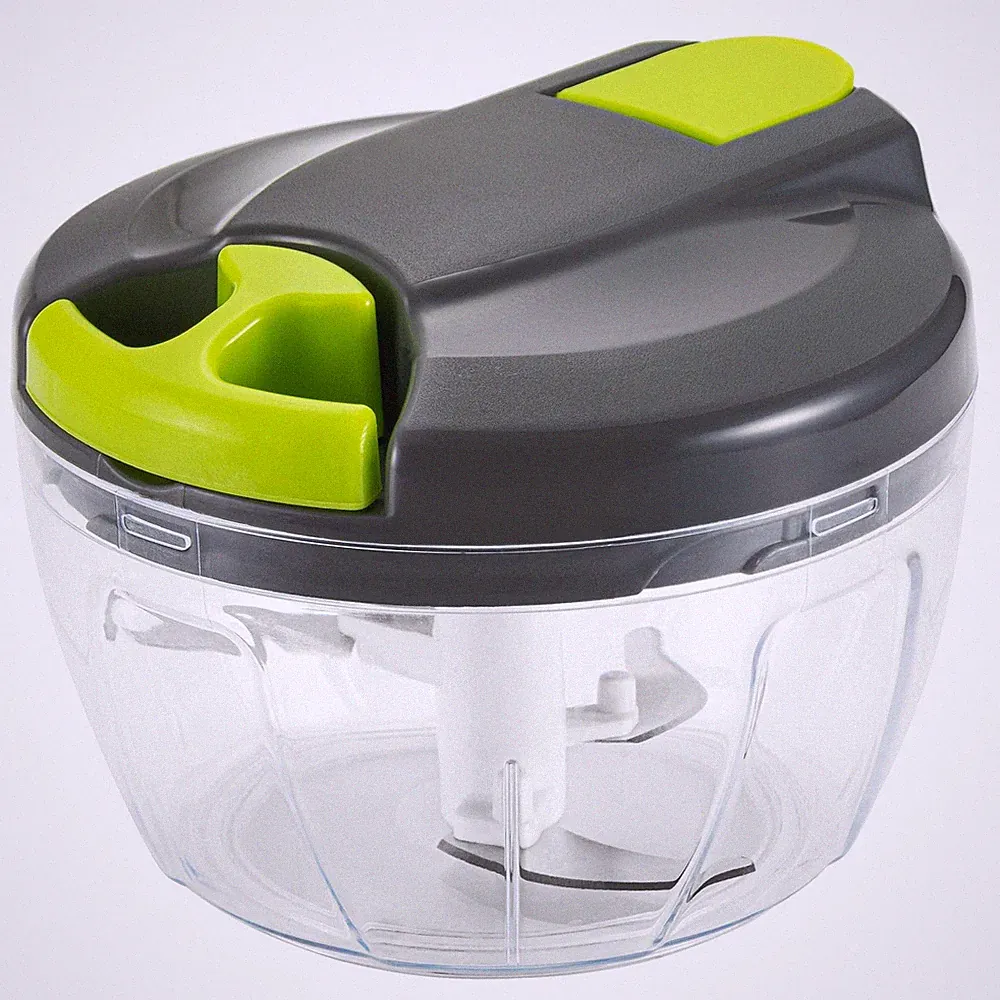 Multi-Function Manual Food Chopper & Processors with Handle and 500ml, Green