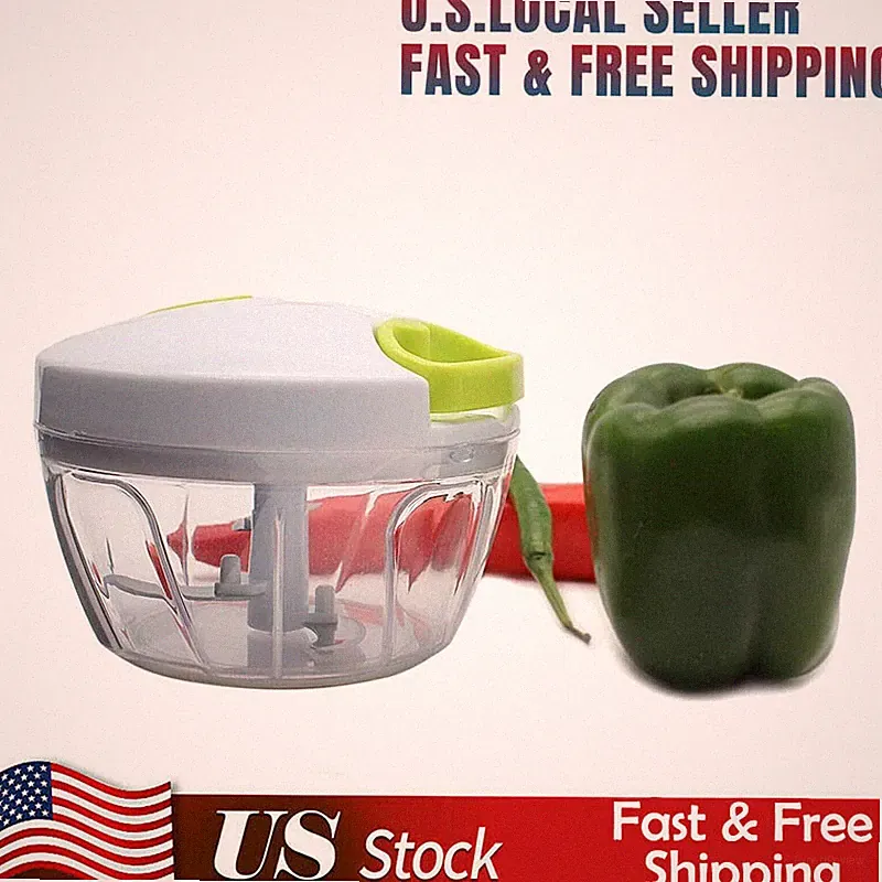 Multi-Functional Food Chopper Vegetable Fruit Slicer Onion Dicer 16OZ Container