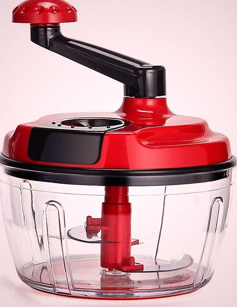 Multi-Functional Manual Food Processor,8 Cup Hand-Powered Crank Chopper,Mincer B