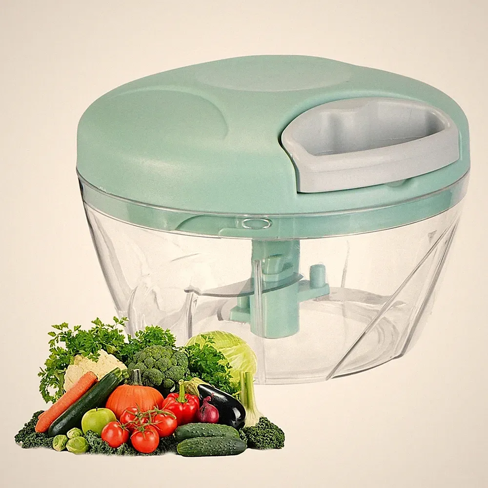 Multi-Functional Manual Food Processor Vegetable Chopper with Pull Hand String
