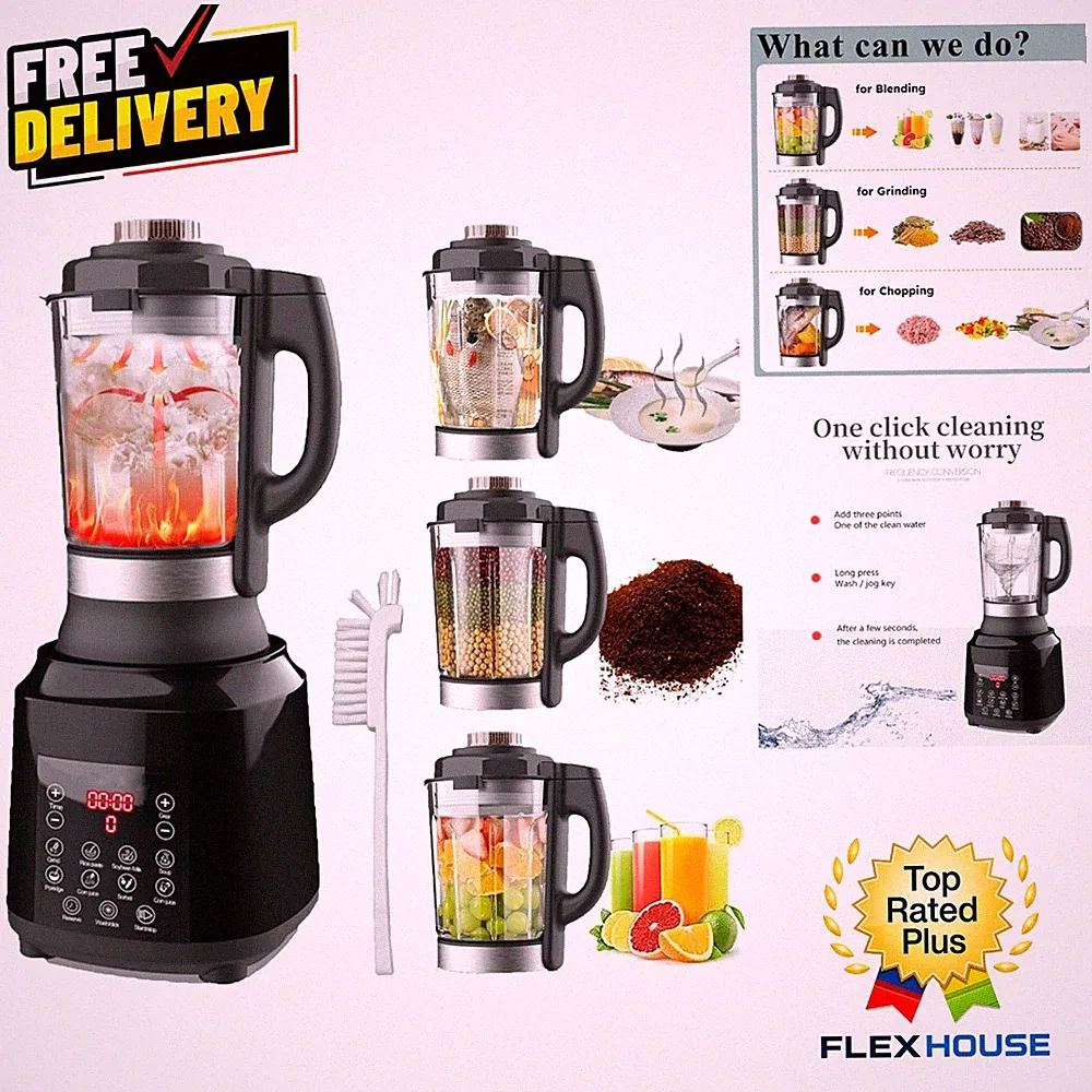 Multifunctional Food Processor with 12-Hour Preset & Hot/Cold Blending 1200W
