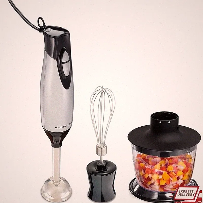 Multifunctional Immersion Blender Handheld W/ Whisk & Chopper Attachments New