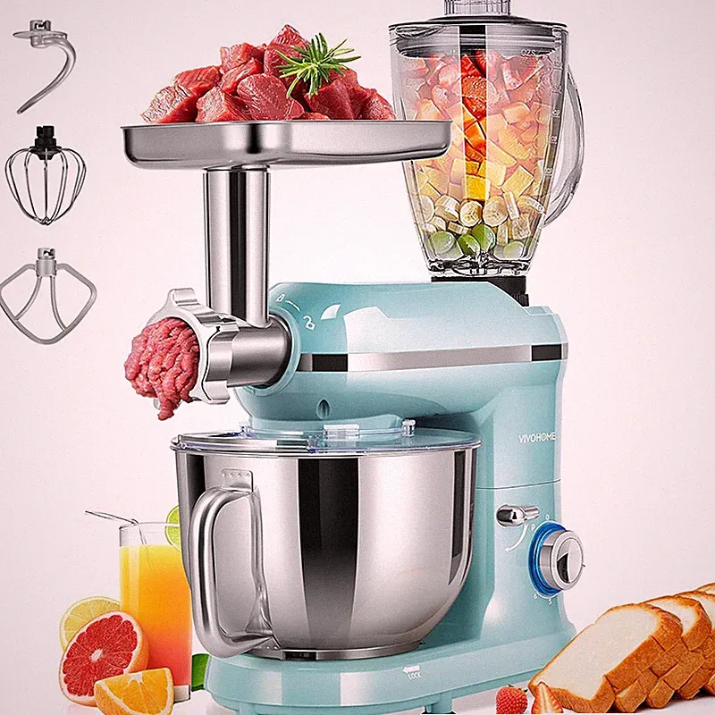 Multifunctional Stand Mixer 650W 6-Speed Food Processor Meat Grinder & Juicer