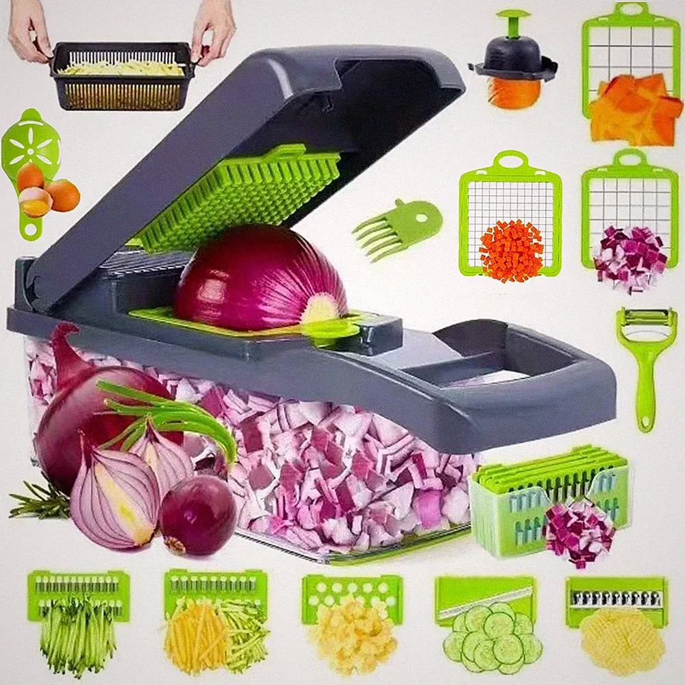 Muti-Purpose Vegetable Chopper, 17 in 1 Food Chopper, Kitchen Professional Kit