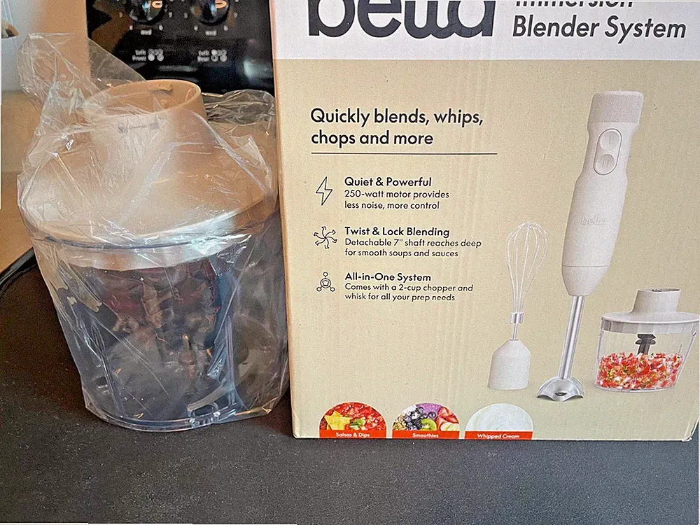 New BELLA IMMERSION BLENDER Replacement Chopper white HOUSING w/ BLADE 43025a1