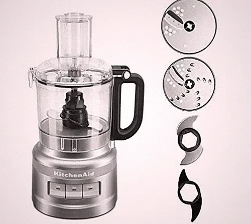 *New, Box Open KitchenAid 7-Cup Food Processor Plus |-Contour Silver