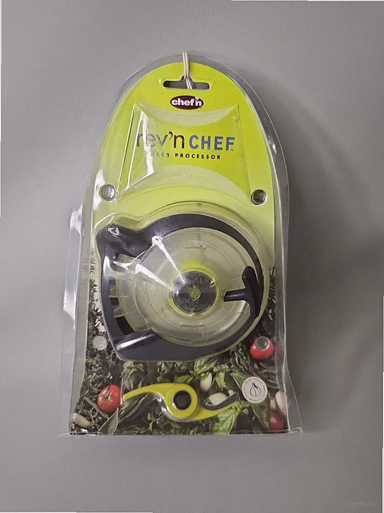 New Chef'n Rev'n Herb Food Processor Pull Cord Spin Manual Chopper