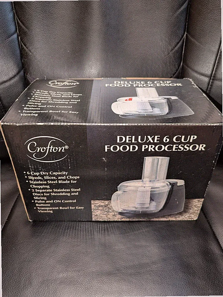 New Crofton Deluxe 6 Cup Food Processor Kitchen Cooking Chef Open Box Aldi