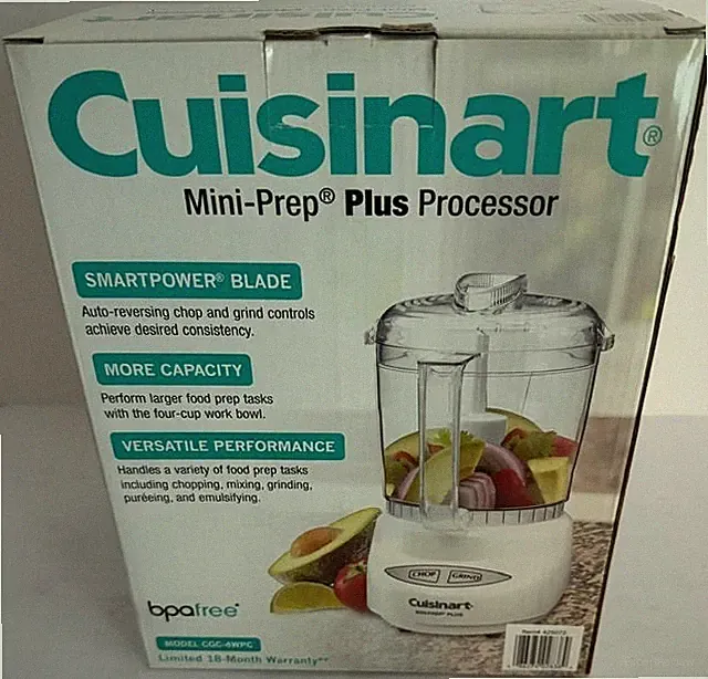 NEW Cuisinart Mini-Prep Plus Food Processor 4 Cup- White- Model CGC-4WP