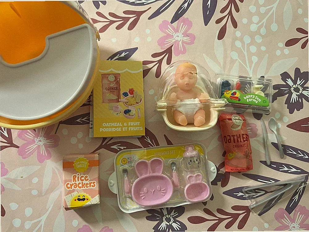 👶🏼 🥣🫐🍓🍌New & Hard To Find!! MGA Miniverse Mini *BABY FOOD* OATMEAL & FRUIT