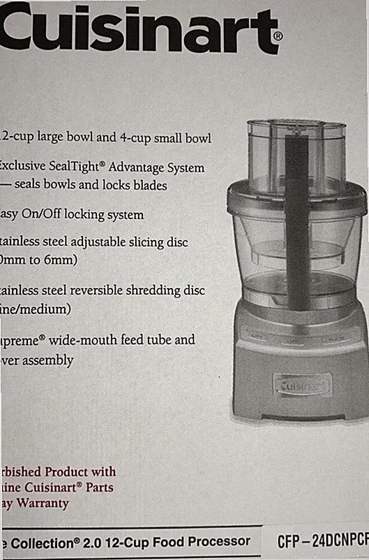 NEW IN BOX Cuisinart Elite Collection 2.0 12-Cup Food Processor- CFP-24DCNPCFR