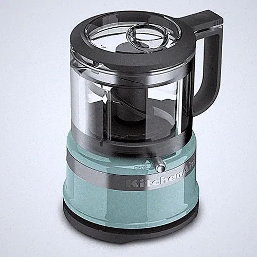 New in Box KitchenAid 3.5 Cup Mini Food Processor Chopper Aqua Sky KFC3516AQ