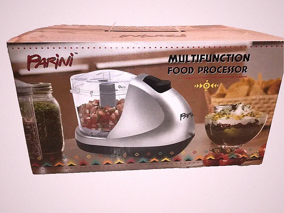 New in Box Parini Multifunction Mini Food Processor Reversible Slicer/Shredder