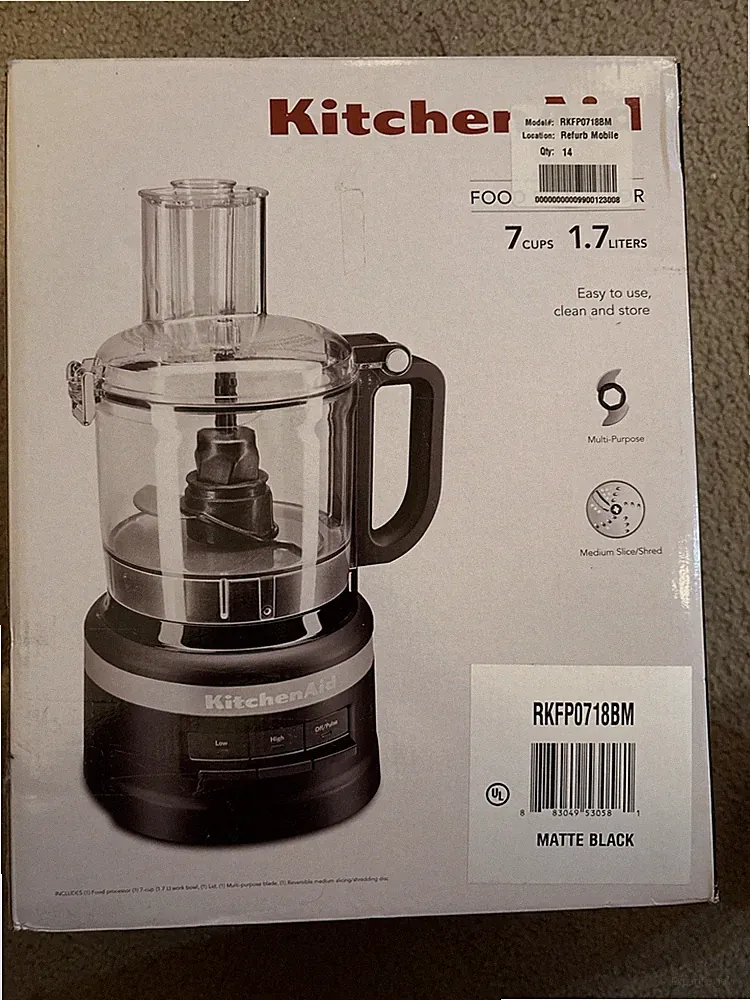 New In Box Refurbished Kitchen Aid 7 Cup Food Processor