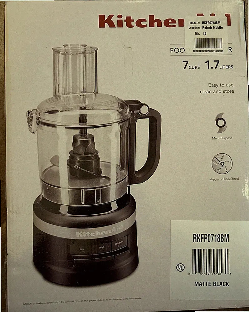 New In Box Refurbished Kitchen Aid 7 Cup Food Processor