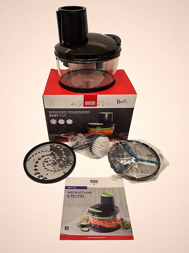 New Kuhn Rikon 27415 Easy Cut Hand-Powered Food Processor 4 Cup BPA Free