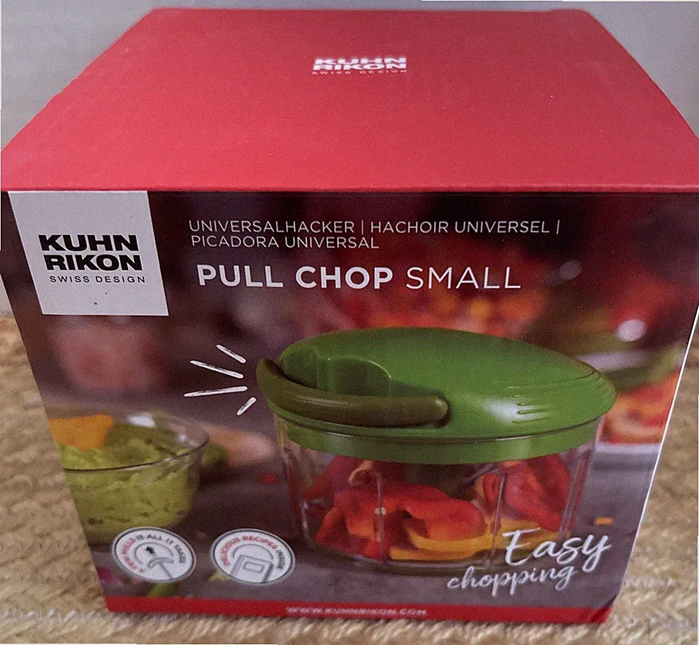 NEW Kuhn Rikon Pull Chop 2-Cup Chopper Food Processor w/ Cord Swiss Design Green