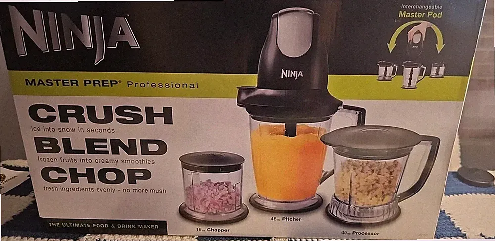 NEW Ninja Master Prep Professional Blender Food Processor w/ 16 Oz 40 Oz & 48 Oz
