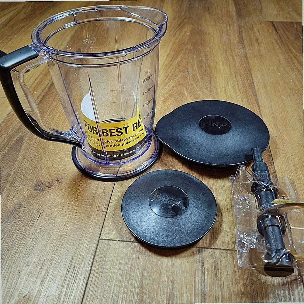 New Ninja Professional Food Chopper 48oz Pitcher Replacement Blade & Lid Black