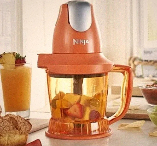 NEW Ninja Storm Orange Food Processor Blender QB751QBK + Recipe Book- NO BOX