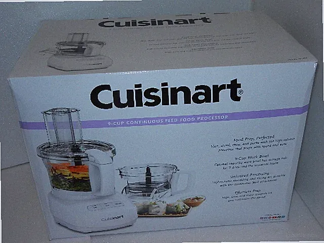 new no warranty Cuisinart 9-Cup continuous feed Food Processor DF-9CF 9cup