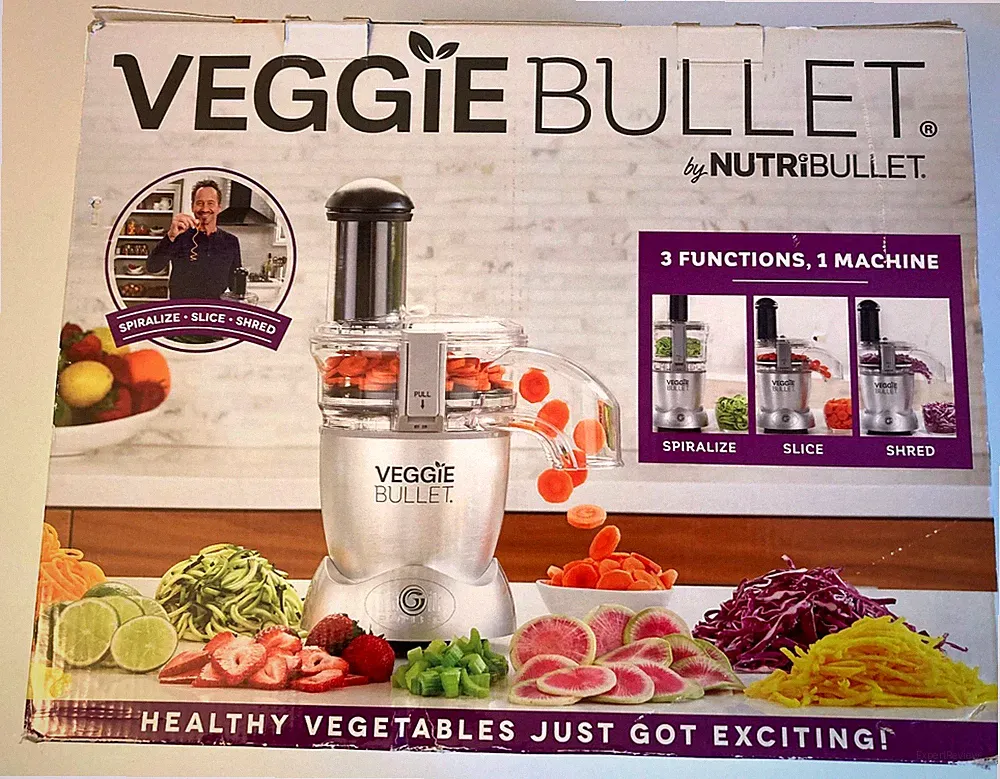 New NutriBullet Veggie Bullet 3 in 1 Food Processor-- Spiralize Shred Slice