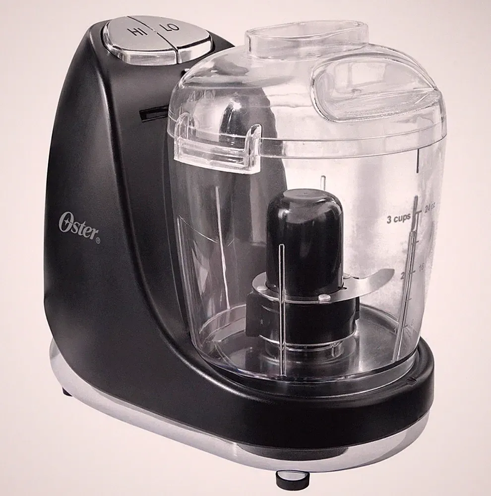 NEW Oster FPSTMC3321 3-Cup Mini Chopper with Whisk and Spatula Black