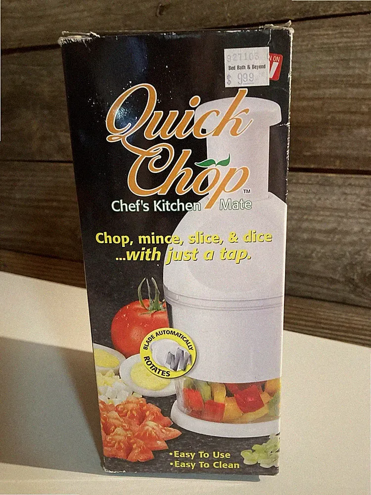 NEW Quick Chop Kitchen Chefs Mate Chopper Seen On TV Mini Food Processor Yellow