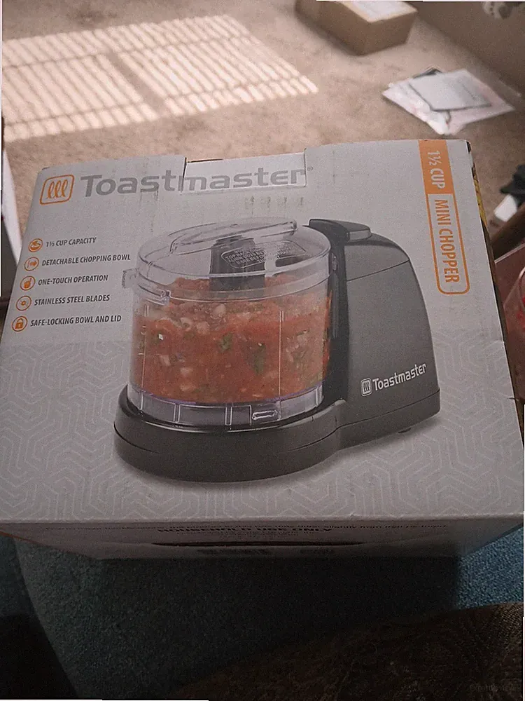 NEW Toastmaster Mini Electric Food Chopper: 1-1/2 Cup Black TM-67MC NIB