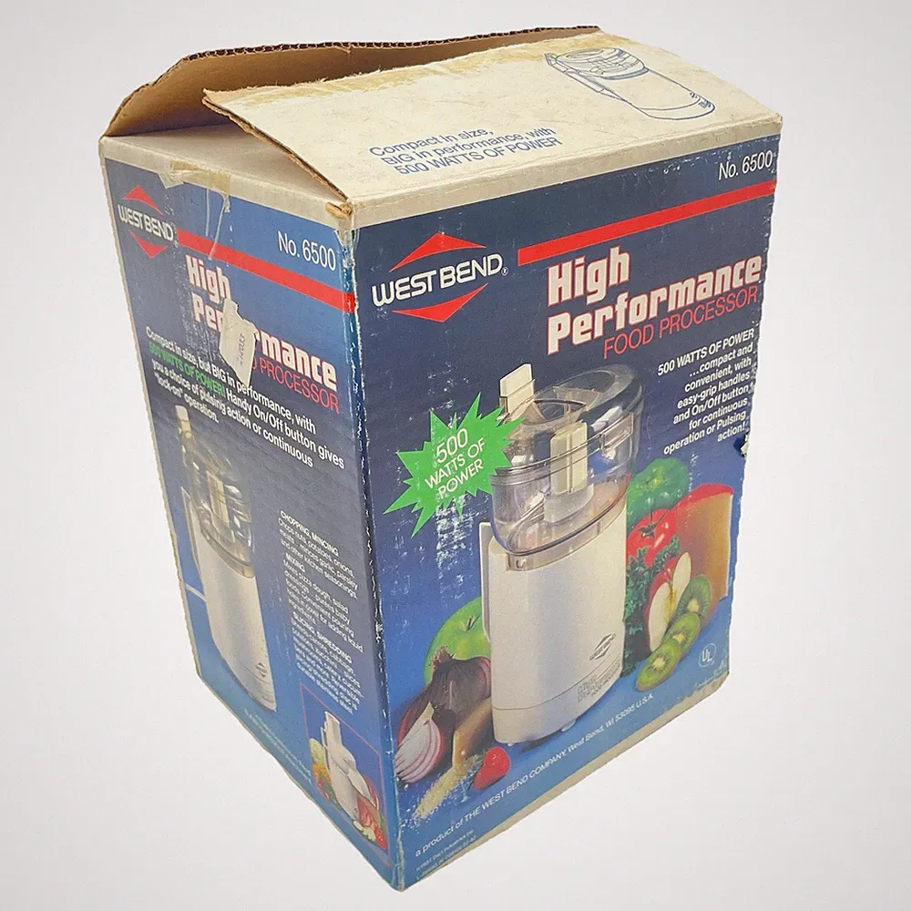 NEW Vintage West Bend Food Processor 6500 Chopper Slicer High Performance