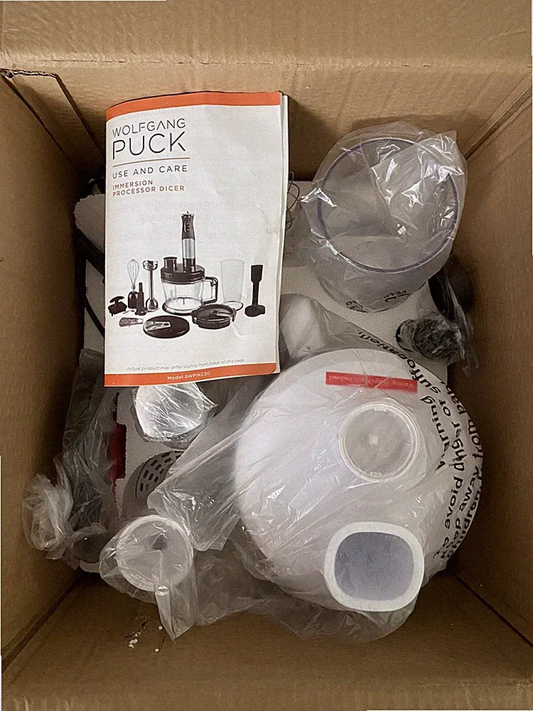 NEW, Wolfgang Puck 7-in-1 Immersion Blender w/ 12-Cup Food Processor in White