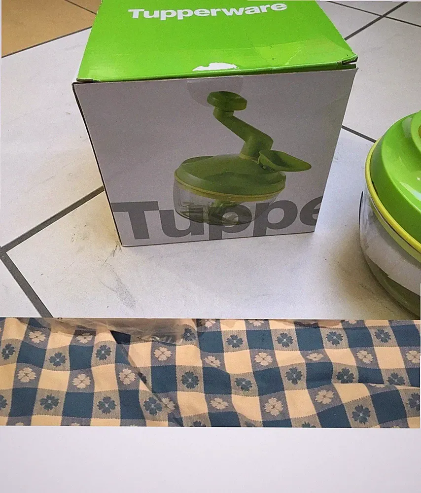 NIB Tupperware Quick Chef Pro System - Food Processor,Salad Spinner, Chop, Green